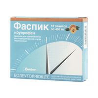 Фаспик вкус абрикоса гранулы для приг. раствора для приема внутрь пак. 400мг 12шт