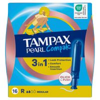 Тампоны гигиенические с аппликатором Regular Compak Pearl Tampax/Тампакс 16шт