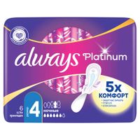 Прокладки с крылышками Night Ultra Platinum Always/Олвейс 6шт р.4