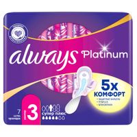 Прокладки с крылышками Super plus Ultra Platinum Always/Олвейс 7шт р.3