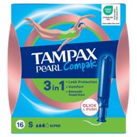 Тампоны гигиенические с аппликатором Super Compak Pearl Tampax/Тампакс 16шт