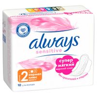 Прокладки Normal plus Ultra Sensitive Always/Олвейс 10шт миниатюра фото №2