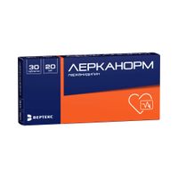 Лерканорм таблетки п/о плен. 20мг 30шт