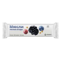 Батончик мюсли с витамином С вкус лесных ягод Vitateka/Витатека 25г миниатюра