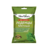 Леденцы мятные с маслом эвкалипта и витамином С без сахара Herbion Pakistan/Хербион Пакистан пак. 25шт