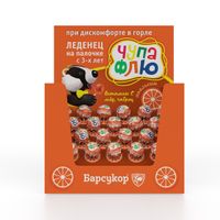 Чупа-Флю на палочке апельсин леденцы 10г 22шт