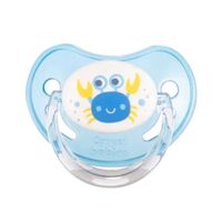 Соска-пустышка силиконовая ортодонтическая голубая 0-6 мес. Love&sea Babies Canpol/Канпол миниатюра фото №2