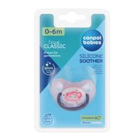 Соска-пустышка силиконовая ортодонтическая розовая 0-6 мес. Night Dreams Babies Canpol/Канпол