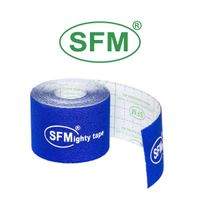 Тейп кинезиологическая на хлопковой основе в рулоне синий SFM-Plaster 5х500см