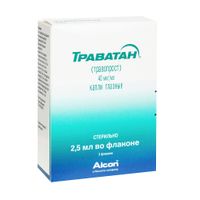 Траватан капли глазные 40мкг/мл 2,5мл 3шт