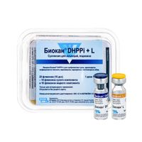 Биокан DHPPi+L вакцина для собак суспензия для инъекций фл. 10доз 1мл (1доза) 20шт миниатюра Биокан DHPPi+L вакцина для собак суспензия для инъекций фл. 10доз 1мл (1доза) 20шт миниатюра