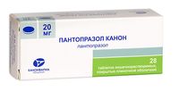 Пантопразол Канон таблетки кишечнораств. п/о плен. 20мг 28шт