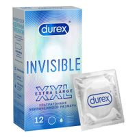 Презервативы из натурального латекса XXL Invisible Durex/Дюрекс 12шт Презервативы из натурального латекса XXL Invisible Durex/Дюрекс 12шт