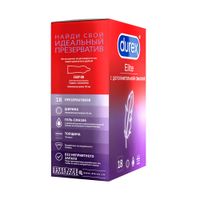 Презервативы гладкие сверхтонкие Elite Durex/Дюрекс 18шт миниатюра фото №7