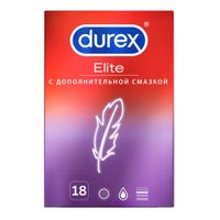 Презервативы гладкие сверхтонкие Elite Durex/Дюрекс 18шт миниатюра фото №6