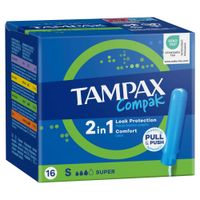 Тампоны с аппликатором TAMPAX (Тампакс) Compak Super, 16 шт. миниатюра фото №2 Тампоны с аппликатором TAMPAX (Тампакс) Compak Super, 16 шт. миниатюра фото №2