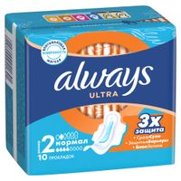 Прокладки с крылышками Normal Ultra Always/Олвейс 10шт р.2 миниатюра фото №2