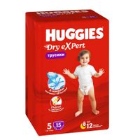 Трусики-подгузники детские одноразовые Dry Expert Huggies/Хаггис 12-17кг 15шт р.5