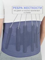 Бандаж-корсет на пояснично-крестцовый отдел Интелин SL B06, синий, р.L миниатюра фото №3