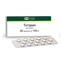 Тетурам таблетки 150мг 30шт Тетурам таблетки 150мг 30шт