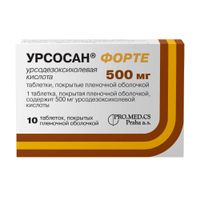 Урсосан Форте таблетки п/о плен. 500мг 10шт