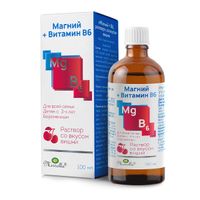 Магний+В6 со вкусом вишни для взрослых и детей с 3лет Mirrolla/Мирролла раствор 100мл