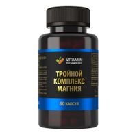 Магний тройной комплекс капсулы 1020мг 60шт Магний тройной комплекс капсулы 1020мг 60шт