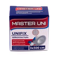 Лейкопластырь фиксирующий на тканевой основе Master Uni/Мастер Юни 3х500см