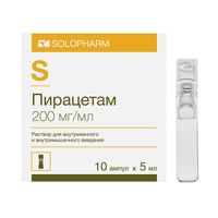 Пирацетам раствор для в/м и в/в введ. 200мг/мл 5мл 10шт