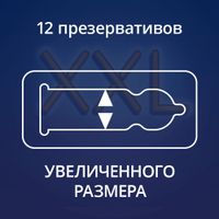 Презервативы увеличенного размера Extra Large XXL Contex/Контекс 12шт миниатюра фото №2 Презервативы увеличенного размера Extra Large XXL Contex/Контекс 12шт миниатюра фото №2