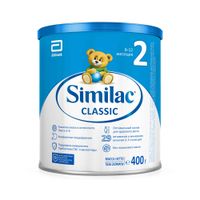 Смесь сухая молочная для детей от 6 до 12 мес. Classic 2 Similac/Симилак банка 400г Смесь сухая молочная для детей от 6 до 12 мес. Classic 2 Similac/Симилак банка 400г