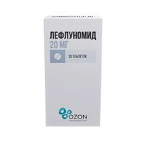 Лефлуномид таблетки п/о плен. 20мг 30шт миниатюра фото №3 Лефлуномид таблетки п/о плен. 20мг 30шт миниатюра фото №3