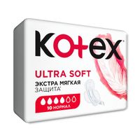 Прокладки гигиенические Normal Ultra Soft Kotex/Котекс 10шт миниатюра фото №3