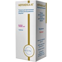 Меронекса-АГ порошок для приг. раствора для в/в введ. 500мг