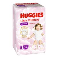 Трусики-подгузники для девочек Huggies/Хаггис р.5 12-17кг 15шт