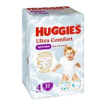 Трусики-подгузники Huggies/Хаггис 4 для мальчиков (9-14кг) 17 шт.