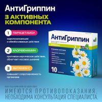 Антигриппин вкус ромашки порошок для приг. раствора для приема внутрь саше 10шт миниатюра фото №2