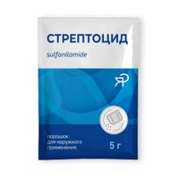 Стрептоцид порошок для наружного применения пакет 5г Стрептоцид порошок для наружного применения пакет 5г