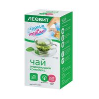 Чай очищающий комплекс Худеем за неделю Леовит пакетик 2г 25шт Чай очищающий комплекс Худеем за неделю Леовит пакетик 2г 25шт
