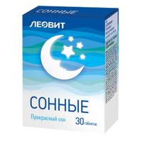 Сонные Леовит таблетки 0,55г 30шт Сонные Леовит таблетки 0,55г 30шт