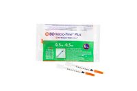 Шприц инсулиновый с иглой 31G U-100 Micro-Fine Plus BD/БиДи 0,25х6мм 0,5мл 10шт (324904)