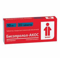 Бисопролол-Акос таблетки п/о плен. 10мг 30шт