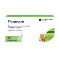 Глицерин суппозитории ректальные 1,24г 10шт Глицерин суппозитории ректальные 1,24г 10шт