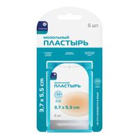 Пластырь мозольный гидроколлоидный Проаптека 3,7х5,5см 6шт Пластырь мозольный гидроколлоидный Проаптека 3,7х5,5см 6шт