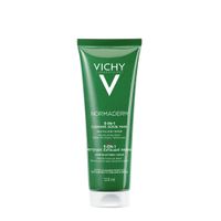 Vichy Normaderm Очищающее средство 3 в 1, гель, маска и скраб, для проблемной кожи с салициловой и гликолевой кислотой, белой глиной, 125 мл