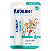 Помада губная гигиеническая основной уход от 6 мес. Айболит Аванта 2,8г Помада губная гигиеническая основной уход от 6 мес. Айболит Аванта 2,8г