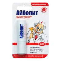 Помада губная гигиеническая SOS-восстановление от 6 мес. Айболит Аванта 2,8г Помада губная гигиеническая SOS-восстановление от 6 мес. Айболит Аванта 2,8г