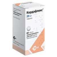 Кордафлекс таблетки п/о плен. пролонг действия 20мг 60шт