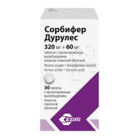 Сорбифер Дурулес таблетки с пролонгированным высвобождением п/о плен. 320мг+60мг 30шт миниатюра