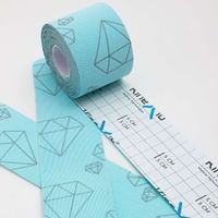 Тейп кинезио нестерильный адгезивный восстанавливающий аквамариновый Ultra Kinexib 5м х 5см миниатюра фото №5